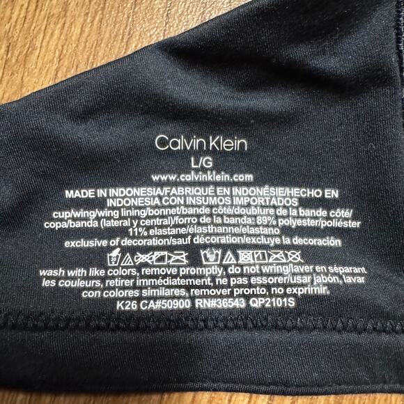 Calvin Klein Womens Lightly Lined Wirefree Bra Black Size Large T-Shirt Bra - Picture 6 of 9